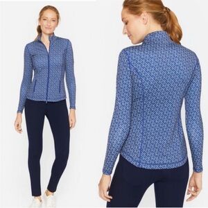 J. McLaughlin Billie Jacket Blue Geometric Print Size S